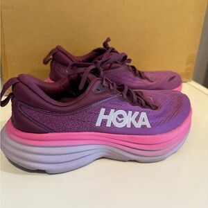 HOKA Women's Purple Running Shoes Bondi 8